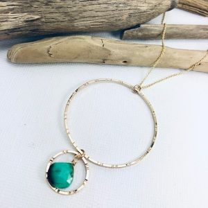 Gold Chrysoprase Necklace